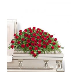 50 Red Roses Casket Spray