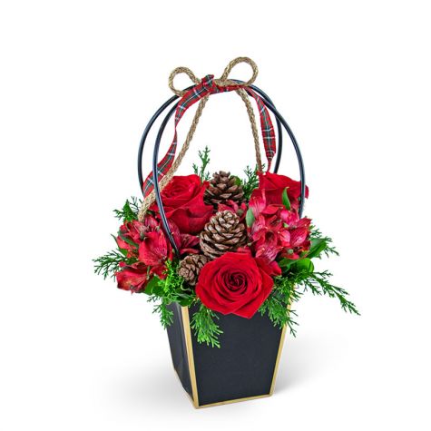 Piney Rose Holiday Tote